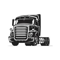 caminhão, logotipo conceito Preto e branco cor, mão desenhado ilustração vetor