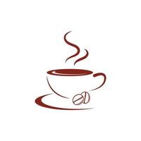 ícone de vetor de modelo de logotipo de grãos de café