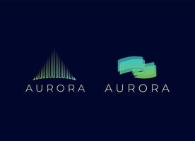 aurora luz logotipo Projeto. norte luz logotipo vetor