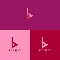 a carta b logotipo com uma limpar \ limpo e moderno estilo Além disso usa uma afiado gradiente Rosa cor com Mais colorida nuances, perfeito para Reforço seu companhia logotipo branding vetor
