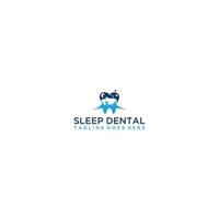 dormir dental logotipo Projeto . vetor