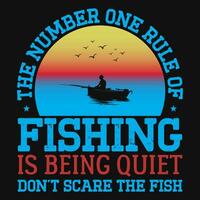 pescaria tipográfico gráficos camiseta Projeto vetor
