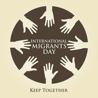 internacional migrante dia e mundo refugiado dia vetor