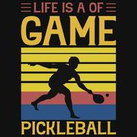 pickleball jogando safras camiseta Projeto vetor