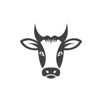 vaca logotipo vetor ilustração templat