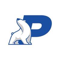 polar Urso alfabeto p vetor