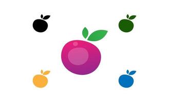 vetor de modelo de design de logotipo de frutas cereja