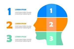 infográfico colorido de cabeça humana vetor