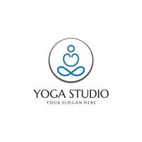 logotipo do estúdio de ioga vetor