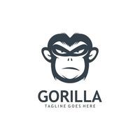 gorila cabeça silhueta criativo logotipo modelo. vetor