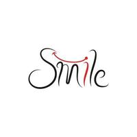 sorrir ou felicidade expressão vetor logotipo modelo