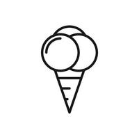 editável ícone do gelo creme cone, vetor ilustração isolado em branco fundo. usando para apresentação, local na rede Internet ou Móvel aplicativo