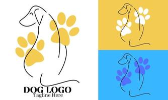 cachorro vetor logotipo Projeto ilustração, animal fazer compras logotipos conceito