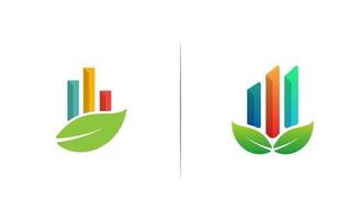 modelo de logotipo de vetor ecológico de natureza contábil