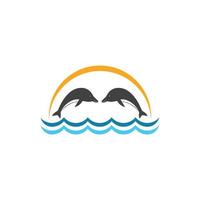 golfinho logotipo ícone vetor
