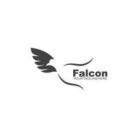 vetor de modelo de logotipo de pássaro falcão águia