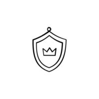escudo linha estilo ícone Projeto vetor