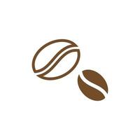 ícone de vetor de modelo de logotipo de grãos de café