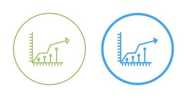 ícone de vetor de crescimento do mercado
