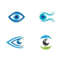 design de logotipo de vetor para cuidados com os olhos