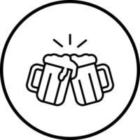 cervejas brindar vetor ícone estilo