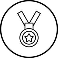 medalha vetor ícone estilo