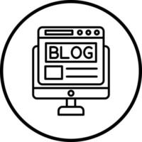 blog vetor ícone estilo