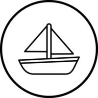 passeios de barco vetor ícone estilo