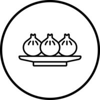 vetor Projeto dumplings vetor ícone estilo