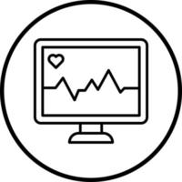 coração monitoramento vetor ícone estilo
