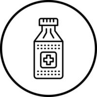 vetor Projeto pílulas garrafa vetor ícone estilo