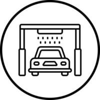 vetor Projeto automatizado carro lavar vetor ícone estilo