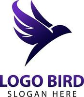 vôo e silencioso azul pássaro logotipo, pássaro logotipo vetor