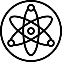 ícone de linha para nuclear vetor