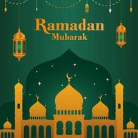 Ramadã Mubarak fundo modelo vetor