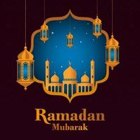 Ramadã Mubarak fundo modelo vetor