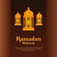 Ramadã Mubarak fundo modelo vetor