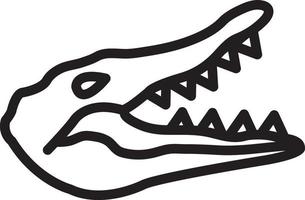 ícone de linha para crocodilo vetor