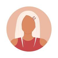 avatar do jovem hispânico mulher com cabelo clipes para social meios de comunicação vetor