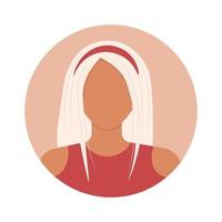 avatar do jovem hispânico mulher com arco de cabelo para social meios de comunicação vetor