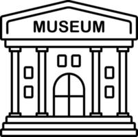 ícone de linha para museu vetor