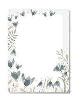 floral quadro, Armação isolado em branco fundo. fofa aguarela floral guirlanda perfeito para Casamento convites e cumprimento cartões. vetor