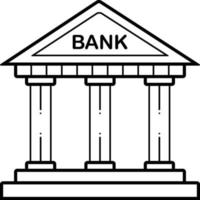 ícone de linha para banco vetor