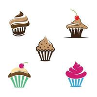 ilustração das imagens do logotipo do cupcake