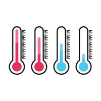 ilustração das imagens do logotipo do termômetro vetor