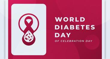 mundo diabetes dia celebração vetor Projeto ilustração para fundo, poster, bandeira, anúncio, cumprimento cartão