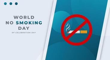 não fumar dia celebração vetor Projeto ilustração para fundo, poster, bandeira, anúncio, cumprimento cartão