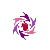ilustração do projeto do ícone do logotipo de vetor de risco de ataque cardíaco