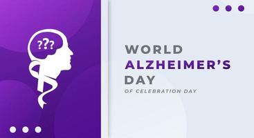 mundo Alzheimer dia celebração vetor Projeto ilustração para fundo, poster, bandeira, anúncio, cumprimento cartão
