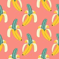 banana cacto. desatado padronizar. vetor ilustração